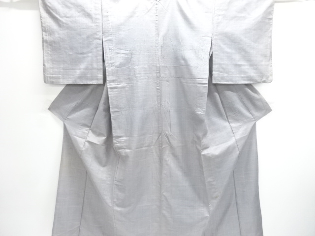 JAPANESE KIMONO / ANTIQUE HITOE TSUMUGI / WOVEN GRID